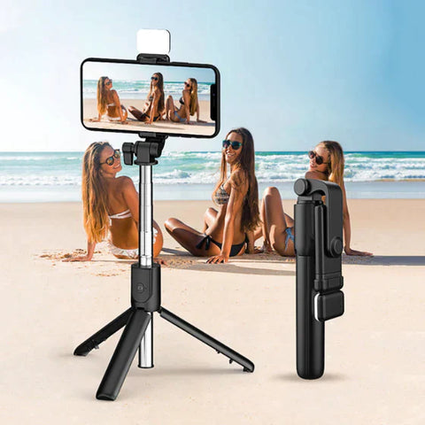 LightStick™ – Bluetooth Selfie Stick mit Stativfunktion