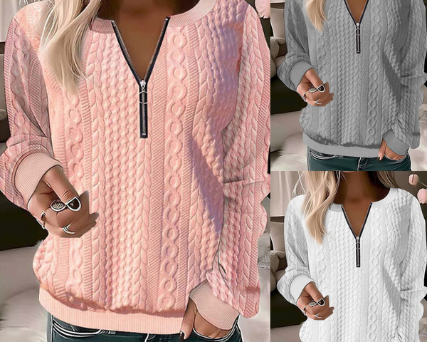 Lillie™ Eleganter Damen-Pullover mit V-Ausschnitt