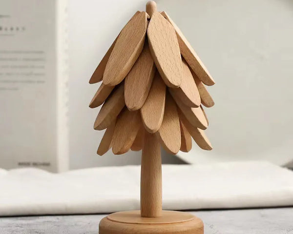 LeafStand™ – Hochwertiger Holz-Untersetzer für stilvolle Tischdekoration