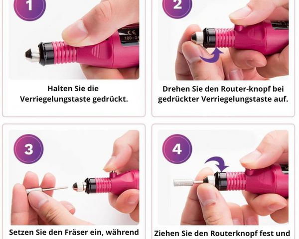 LuxaNail™ – Elektrische Nagelfeile für professionelle Nagelpflege zu Hause