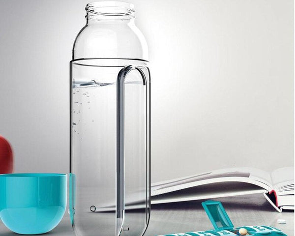 Premium Trinkflasche mit Nachfüllbox – Praktisch & Wiederverwendbar