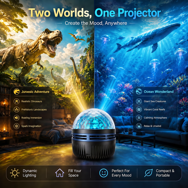 CosmoSphere™ 360° Galaxie-Projektor | Faszinierende Lichteffekte für dein Zuhause