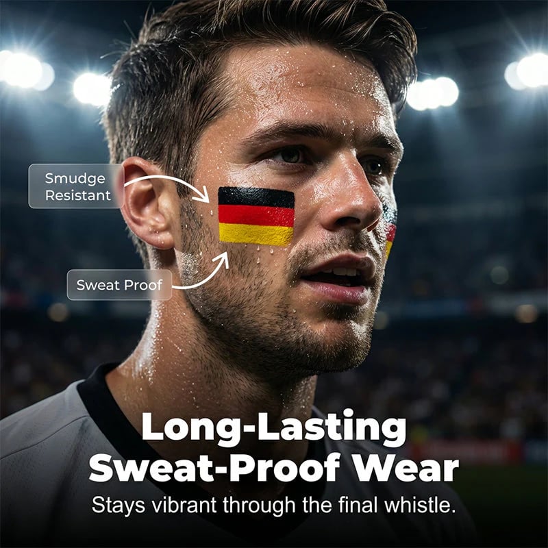 Kaufe 1, erhalte 1 gratis | Nationalfarben Face-Paint Stick | Für Sportfans