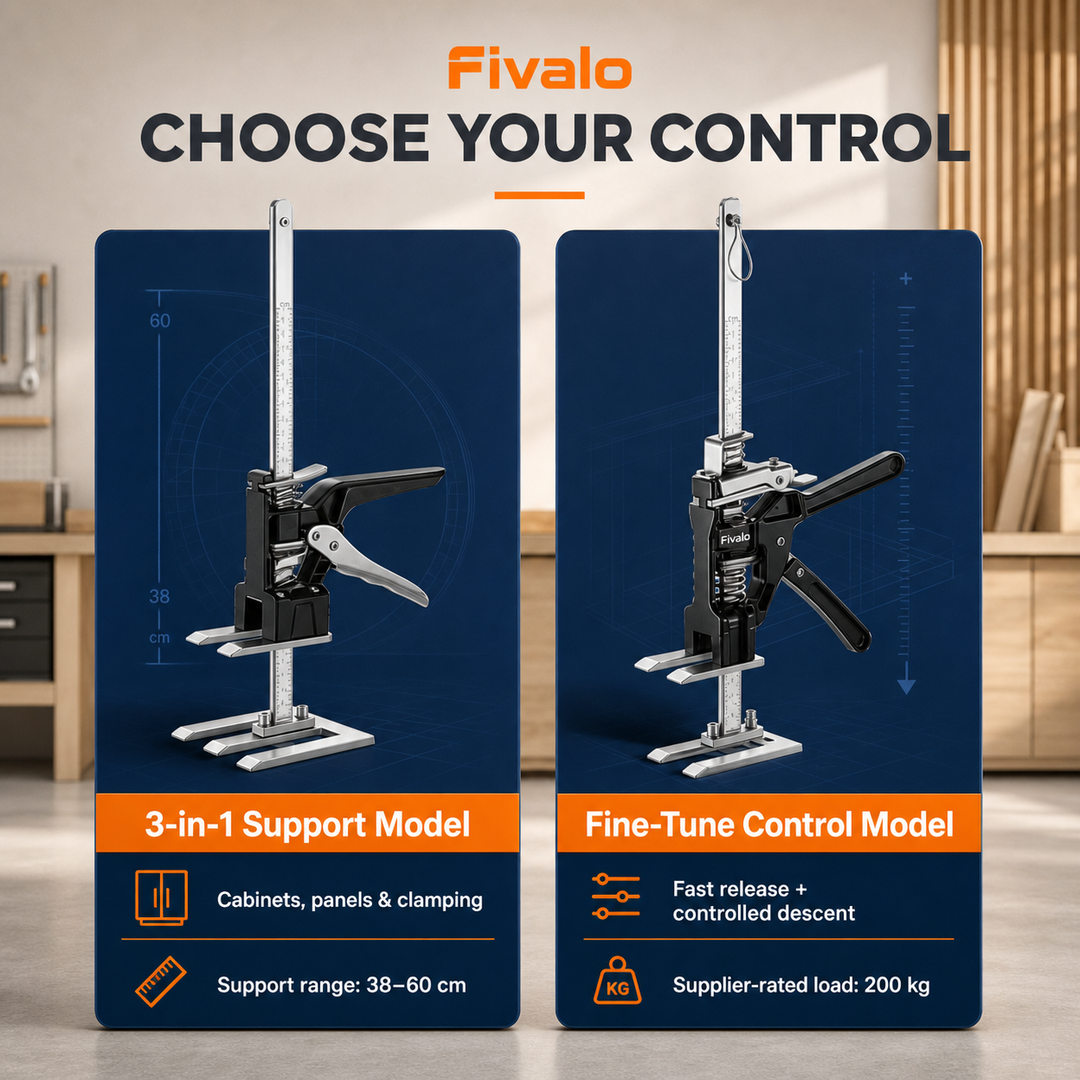 ProLiftor™ 2-in-1 Schrankheber & Montagestützen – Für Präzise, Freihändige Installationen