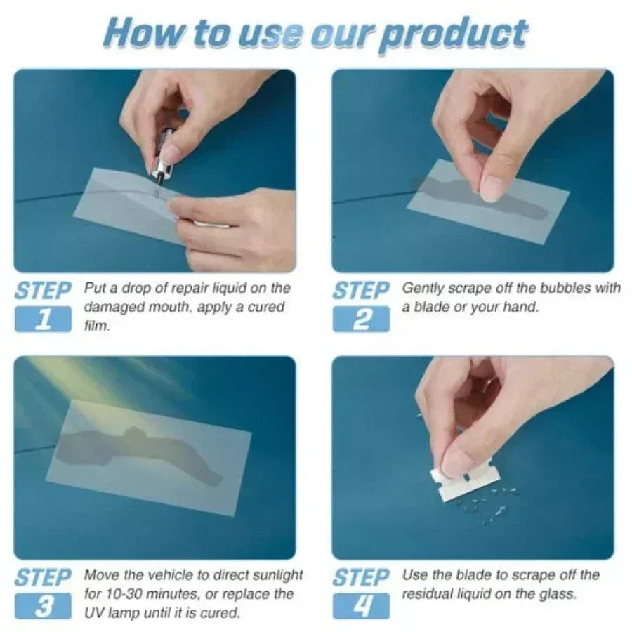 GlassCare™ - Effektives Glasreparaturset für Risse und Kratzer