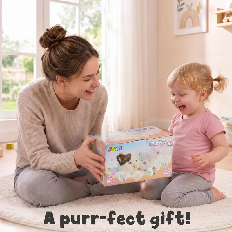 MiauMio™ Interaktive Kuschelkatze | Schnurren, Spielen & Freude schenken
