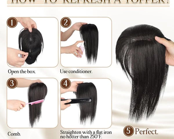HairEleganz | Natürlicher Haar-Topper mit Vollem Pony