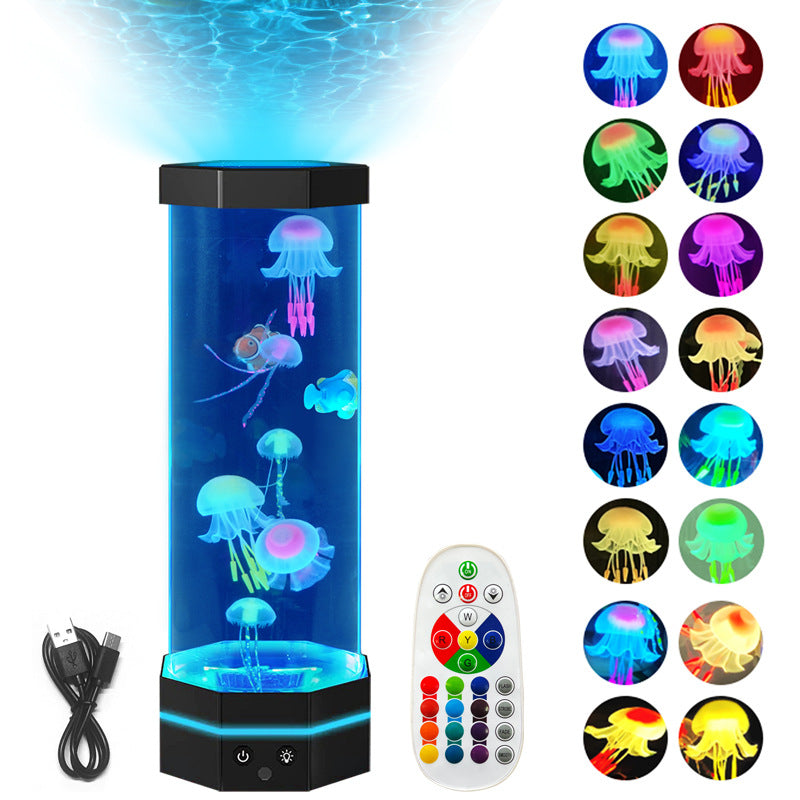 AquaJelly™ Quallen-Lavalampe | Magisches Unterwasserlicht mit Fernbedienung