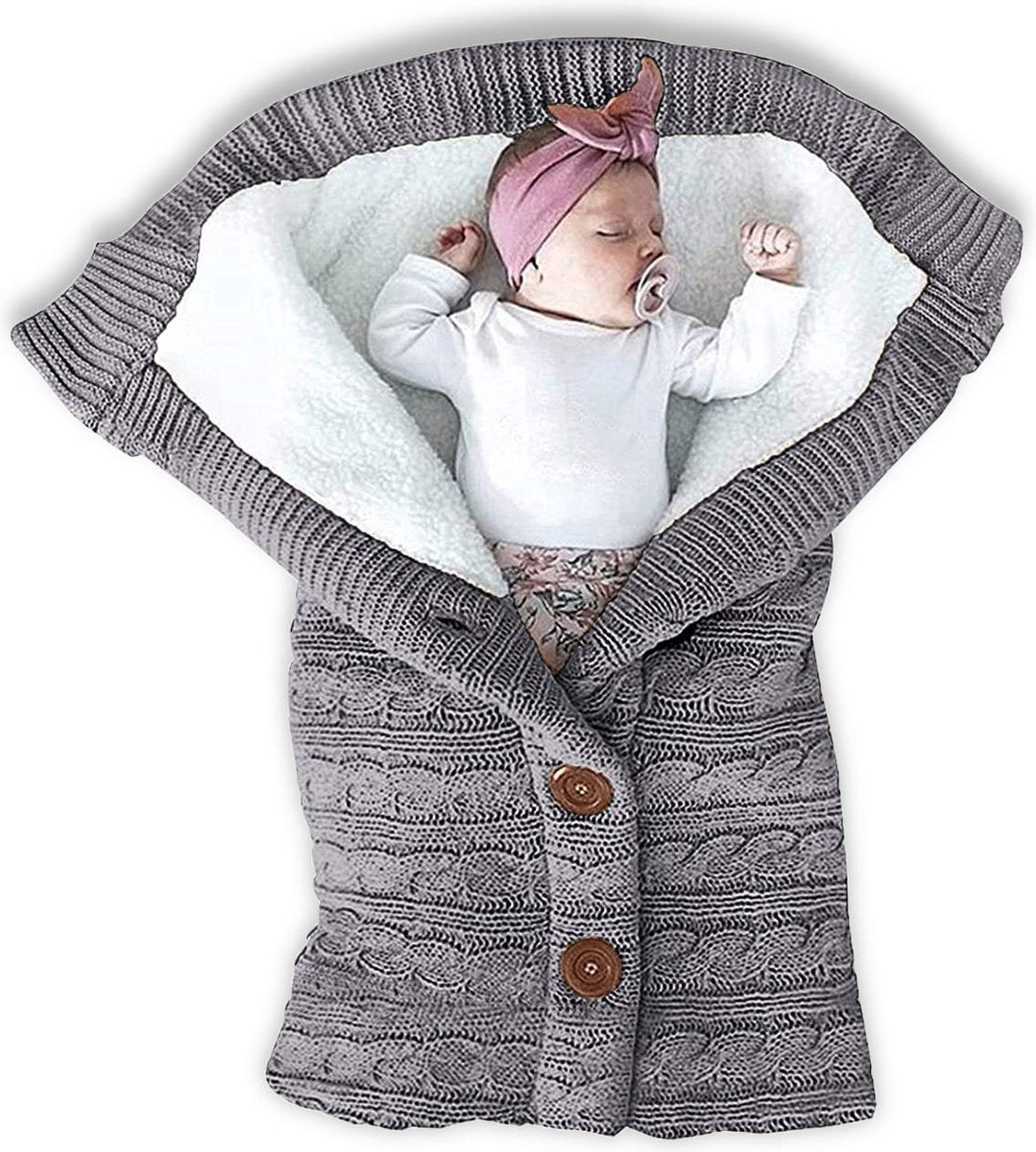 LittleSleep™ - Wärmender, gestrickter Winterschlafsack für Babys