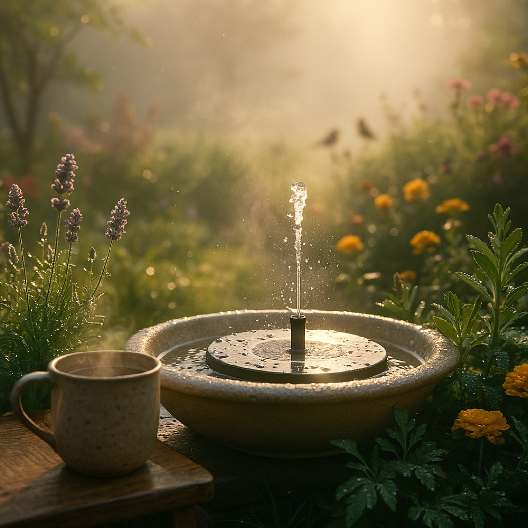 FloraFontana™ – Der Solarbrunnen für lebendige Gärten.