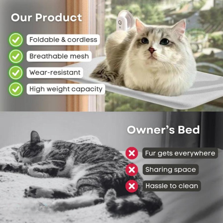 CatsHeaven - Faltbare Hängematte für Katzen [Letzter Tag Rabatt]