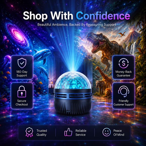 CosmoSphere™ 360° Galaxie-Projektor | Faszinierende Lichteffekte für dein Zuhause