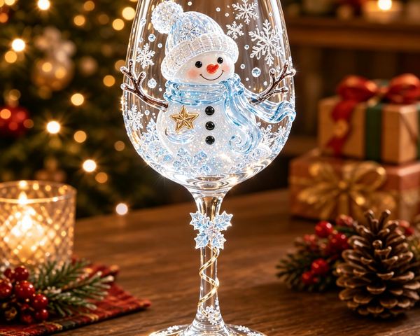 FestivoGlas™ 3D Weihnachts-Weingläser – Festlicher Trinkgenuss mit zauberhaftem Weihnachtsdesign