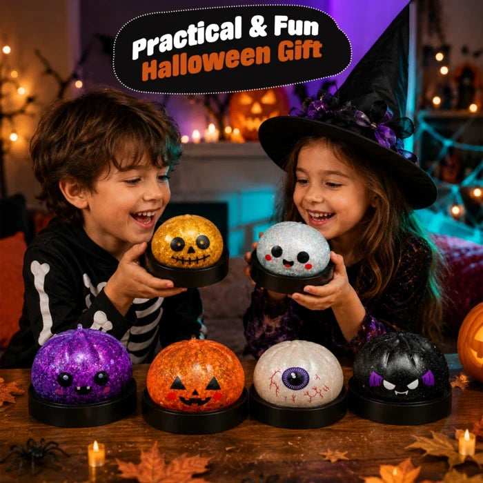 BooBun™ Halloween-Squishies – Glitzernde Überraschungsfiguren zum Drücken