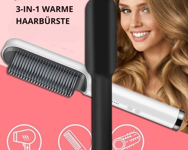 Haarstyling | 3-in-1 Warmluftbürste für Perfektes Haar