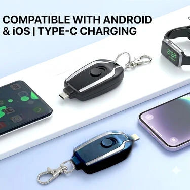 KeyVolt™ Mini-Powerbank mit Schlüsselanhänger | Kompakte Notfallladung für unterwegs