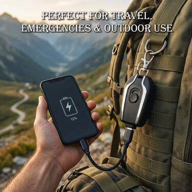 KeyVolt™ Mini-Powerbank mit Schlüsselanhänger | Kompakte Notfallladung für unterwegs