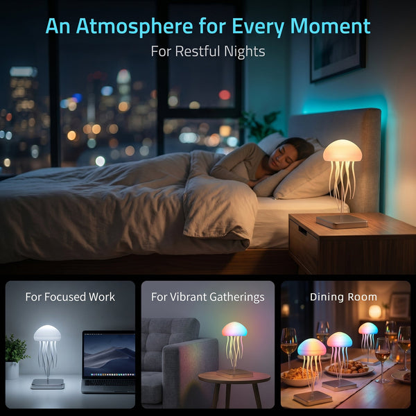 GlowMira™ Night Light – 16 Farben, Wiederaufladbar & Kabellos | Beruhigendes Ambiente