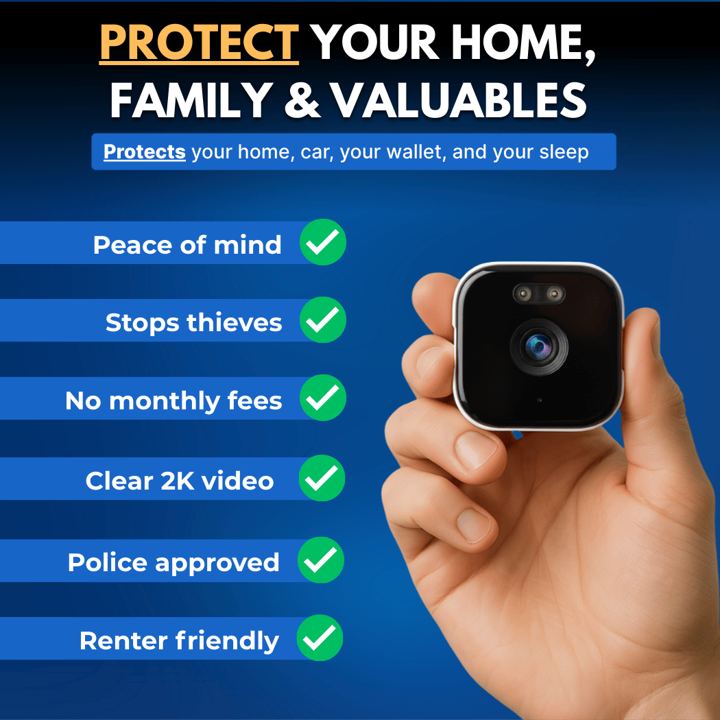 SecurePro™ 2K Fenster-Sicherheitskamera | Smarter Schutz ohne Abo