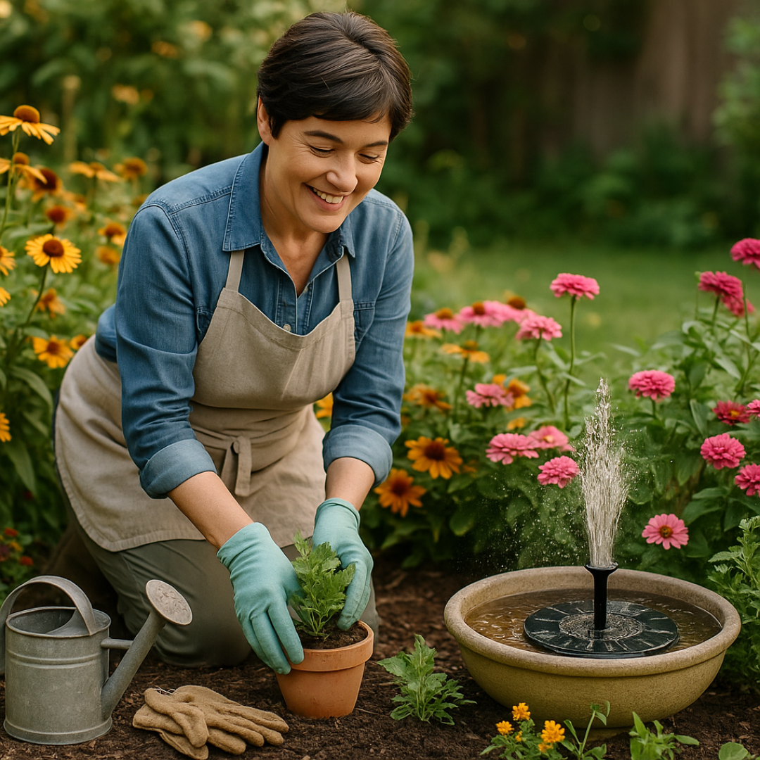FloraFontana™ – Der Solarbrunnen für lebendige Gärten.