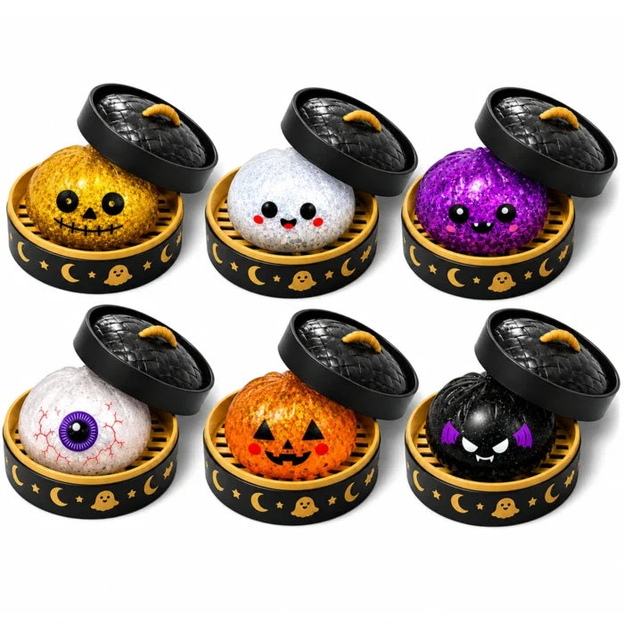 BooBun™ Halloween-Squishies – Glitzernde Überraschungsfiguren zum Drücken