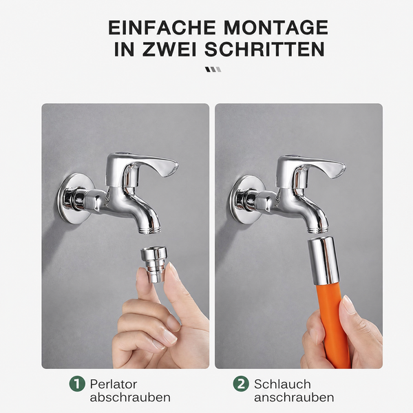 AquaBend™ Flexibler Wasserhahn-Verlängerungsschlauch | Präzise Wasserführung & spritzfreies Befüllen