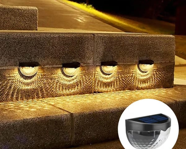 1+1 GRATIS | HaloCryst - LED Halbkreis Stufenleuchte Wandleuchte Zaunleuchte