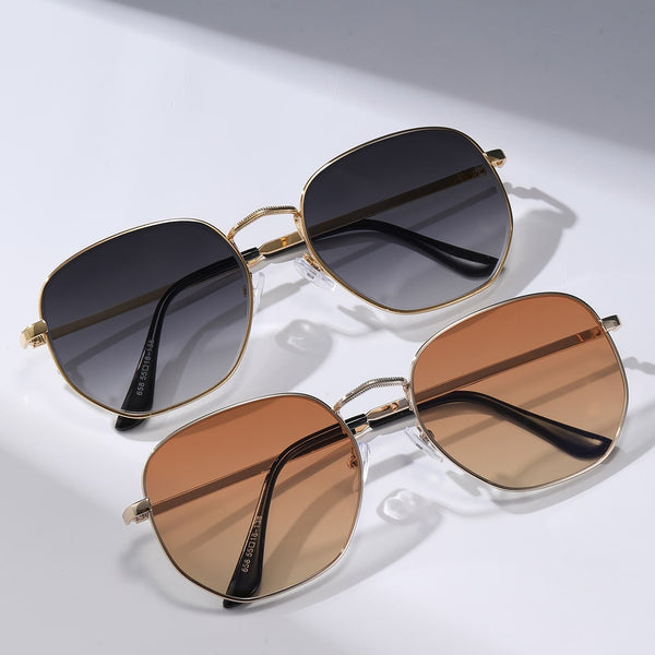 2 Paar Mode Brille mit Metall Rahmen