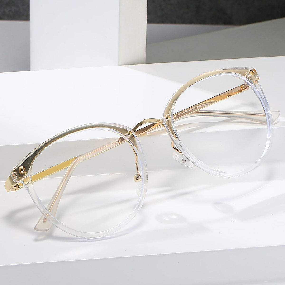 Anti-Blaulicht-Brille rundem Rahmen