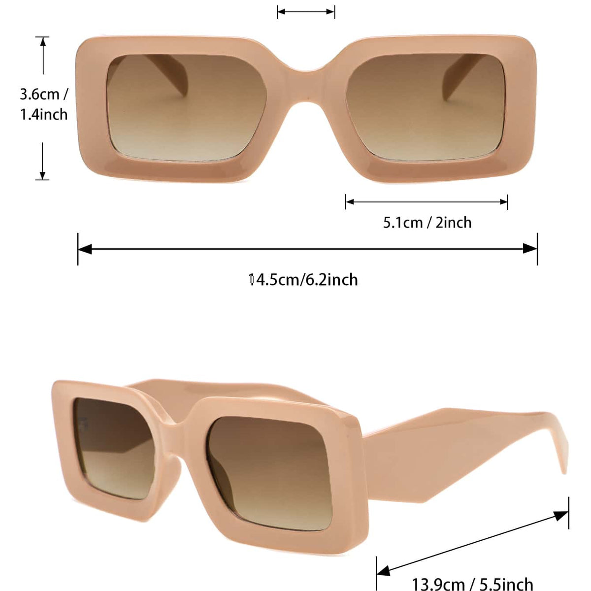 Mode Brille mit quadratischem Rahmen