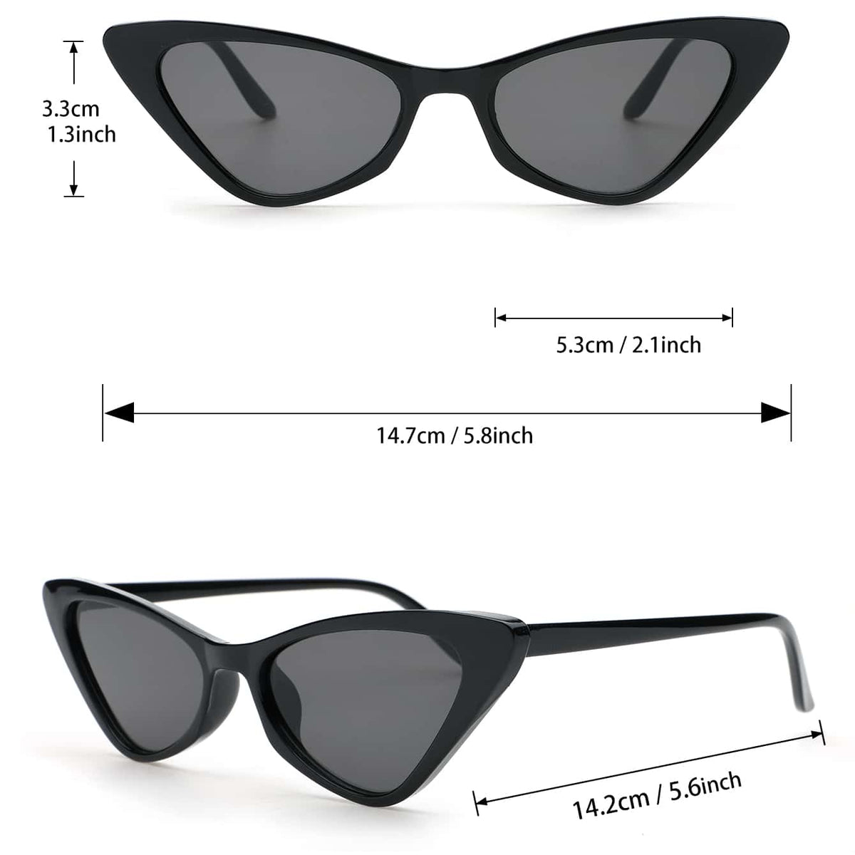 2 Paar Katzenaugen Sonnenbrille