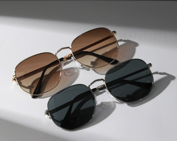 2 Paar Mode Brille mit Metall Rahmen