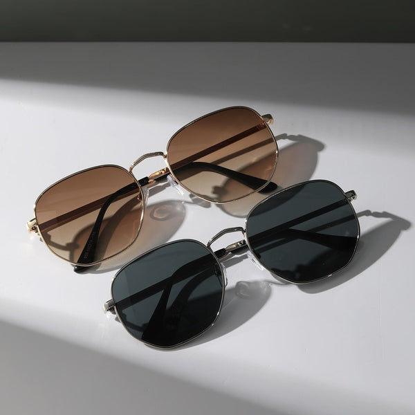2 Paar Mode Brille mit Metall Rahmen