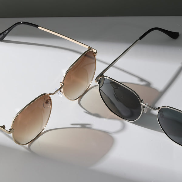2 Paar Mode Brille mit Metall Rahmen