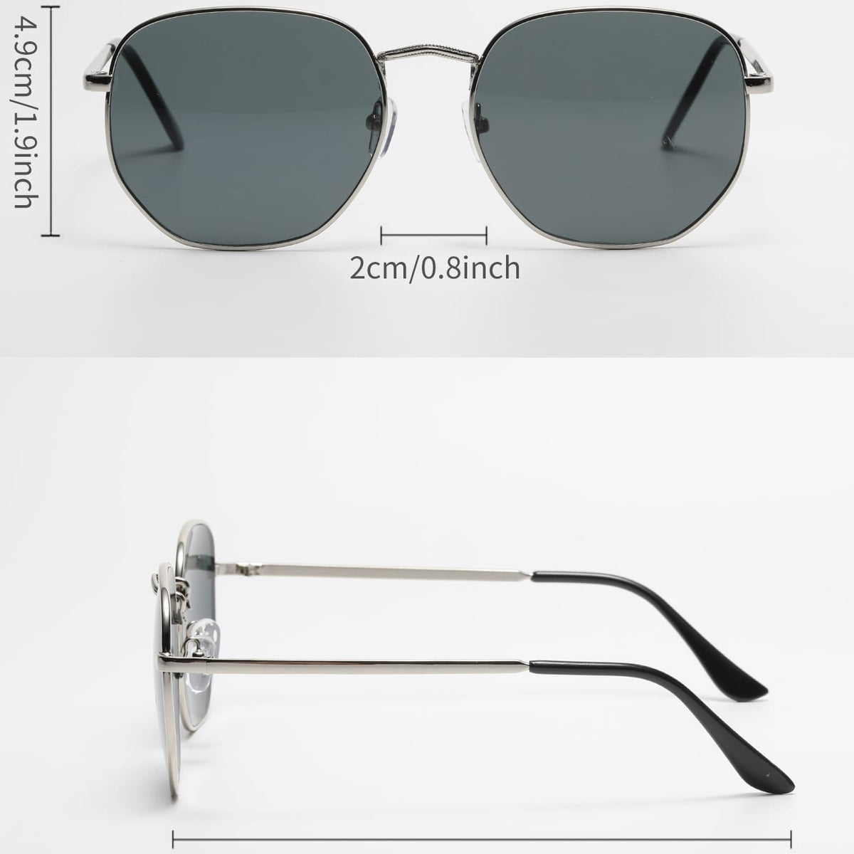 2 Paar Mode Brille mit Metall Rahmen