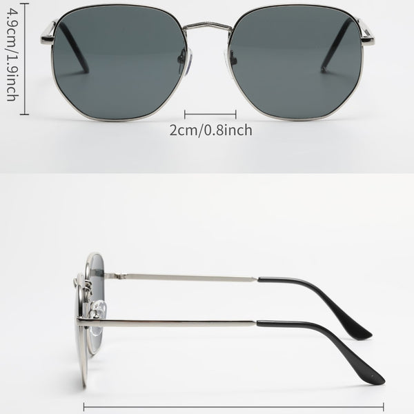 2 Paar Mode Brille mit Metall Rahmen