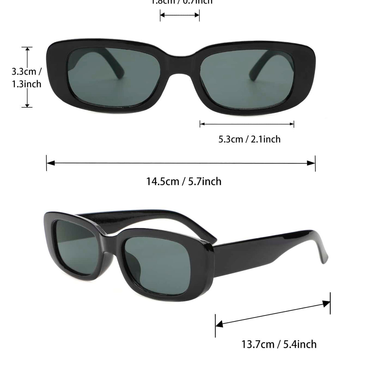 3 Paar Sonnenbrille mit quadratischem Rahmen