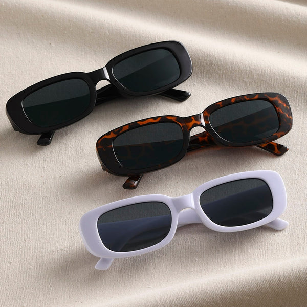 3 Paar Sonnenbrille mit quadratischem Rahmen