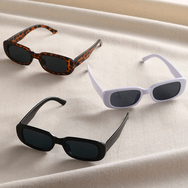 3 Paar Sonnenbrille mit quadratischem Rahmen
