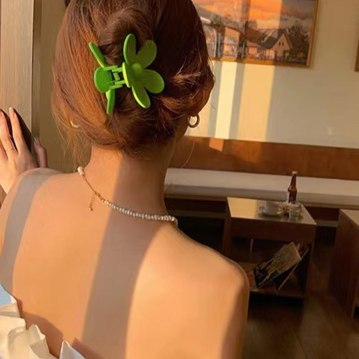 Haarklammer mit Blume Design