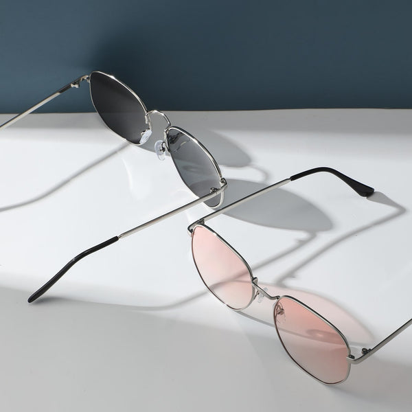 2 Paar Mode Brille mit Metall Rahmen