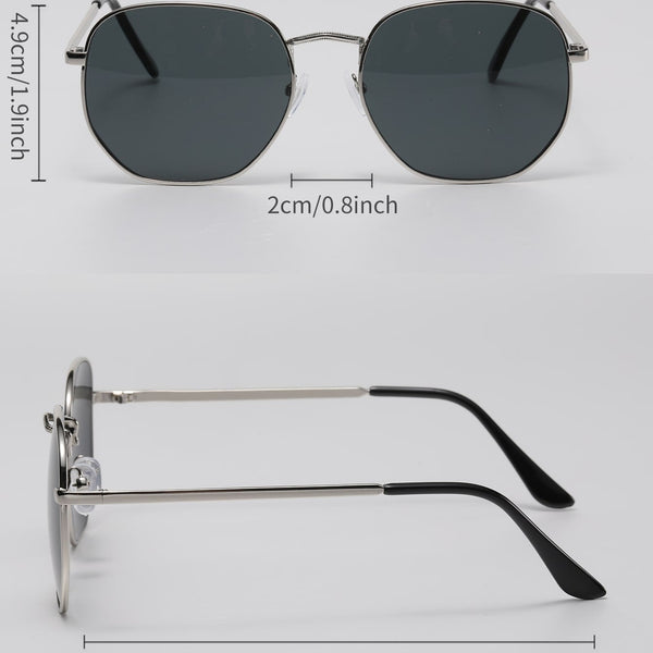 2 Paar Mode Brille mit Metall Rahmen