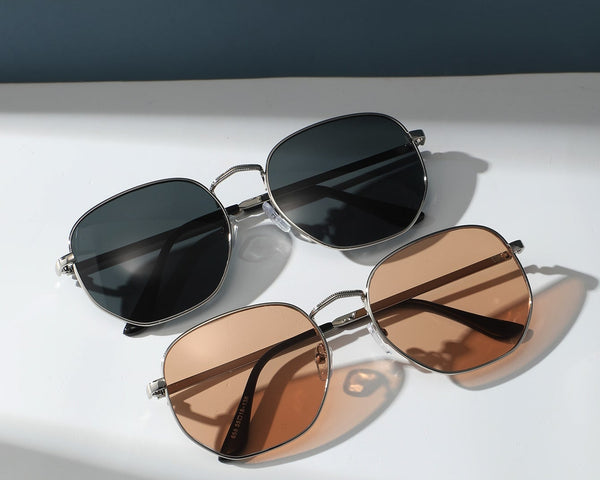 2 Paar Mode Brille mit Metall Rahmen