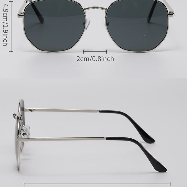 2 Paar Mode Brille mit Metall Rahmen