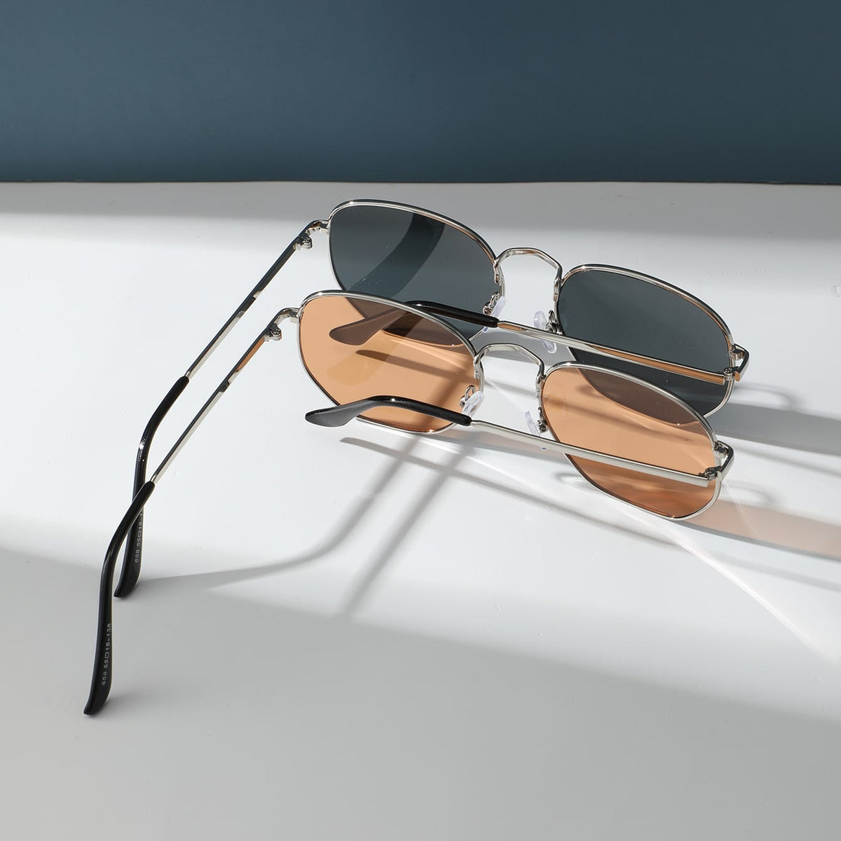 2 Paar Mode Brille mit Metall Rahmen