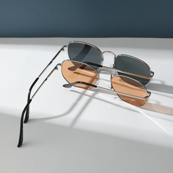 2 Paar Mode Brille mit Metall Rahmen