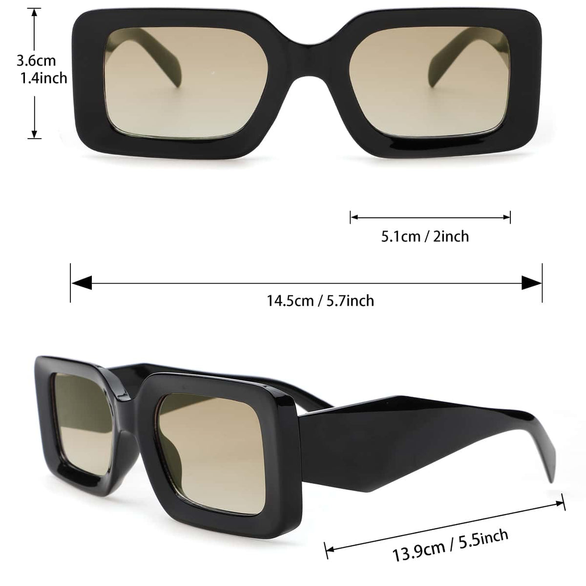 Mode Brille mit quadratischem Rahmen