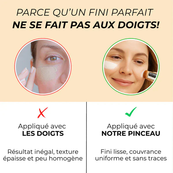 Fond de teint 2-en-1 avec pinceau intégré