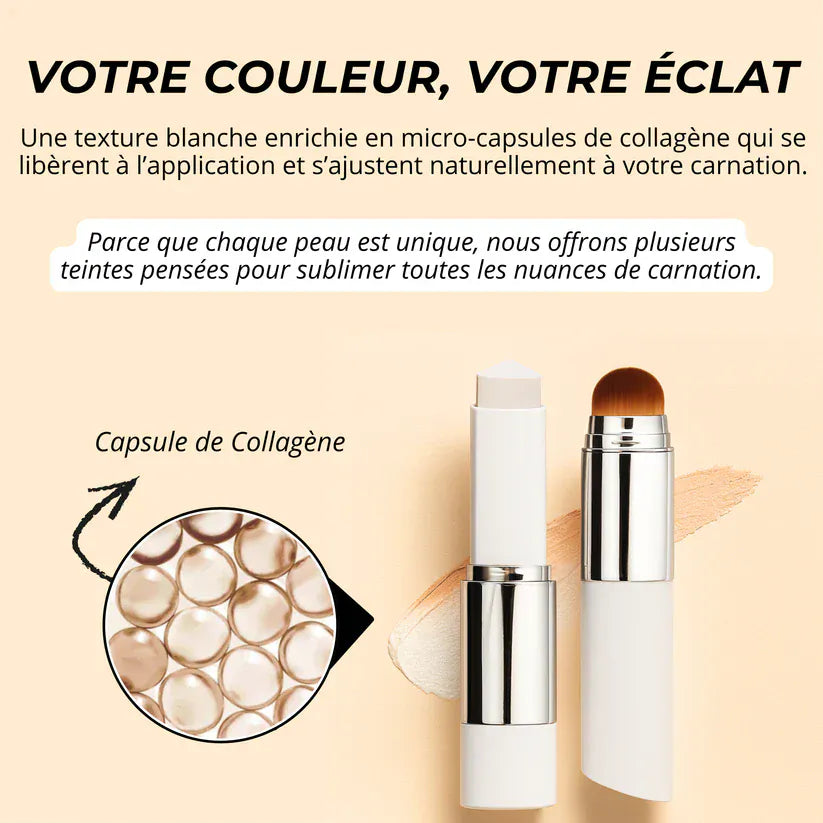 Fond de teint 2-en-1 avec pinceau intégré