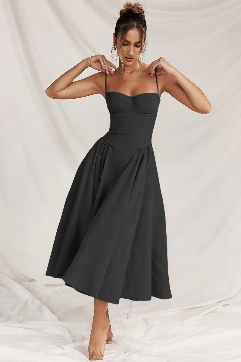 Vivi™ | Ärmelloses Midikleid mit Korsett-Passform